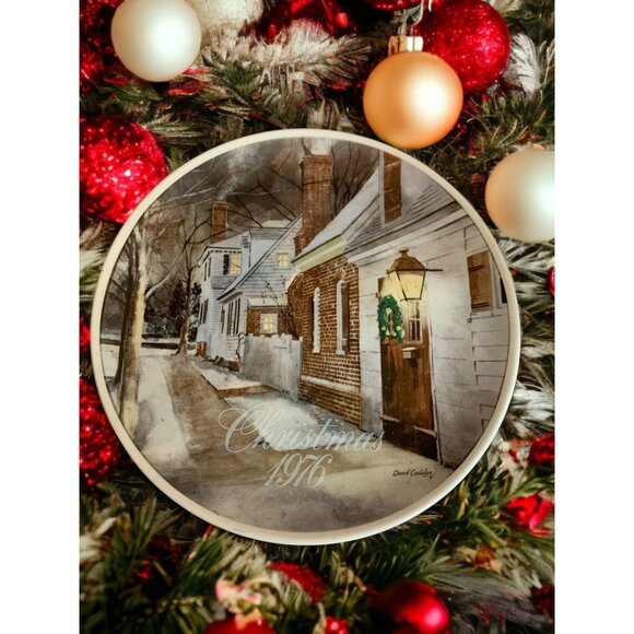 Smuckers Collector Plate 1976 Christmas Limited Edition David Coolidge 9 Inch - Picture 1 of 5